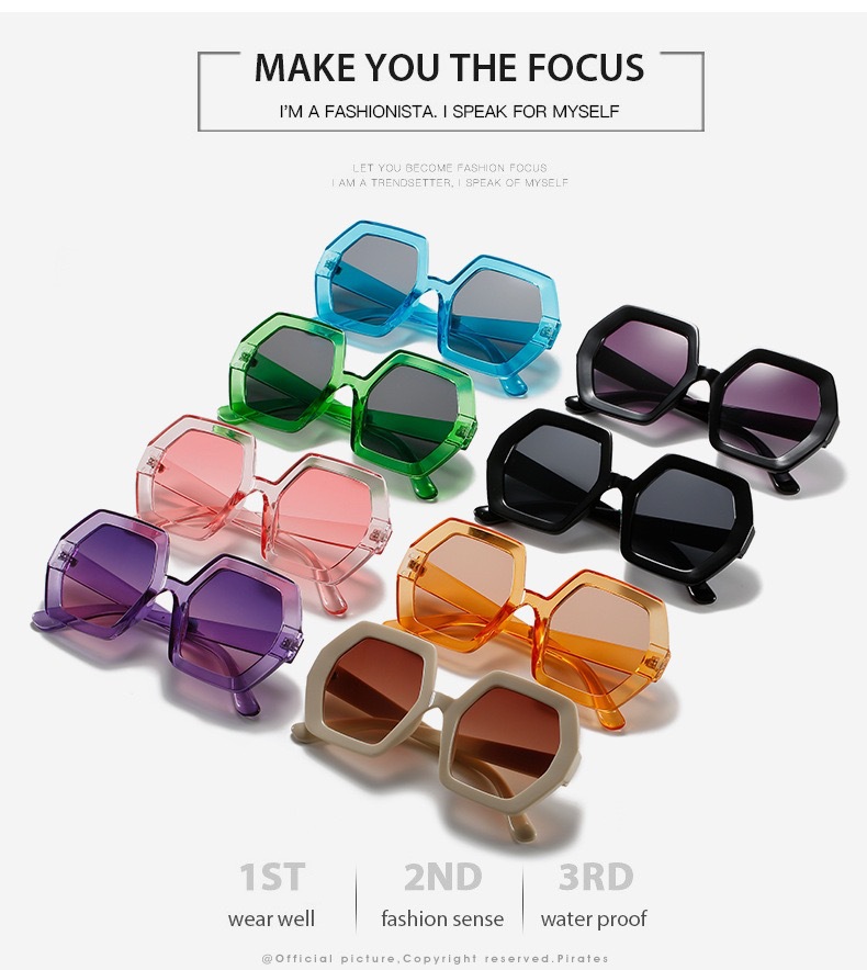 2023新款欧美跨境大框太阳镜多边形渐变色潮流墨镜跑量速卖批发详情2