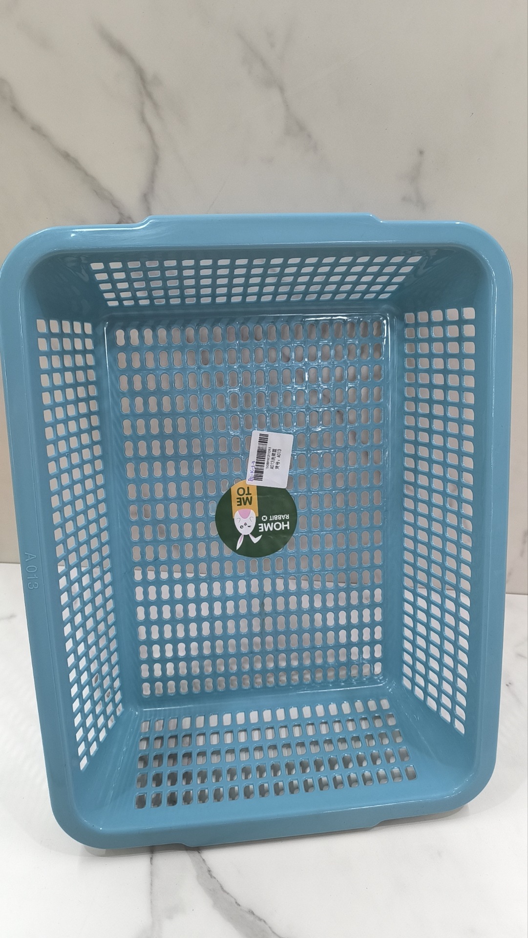 新款塑料框子白色加厚厨房收纳筐配货蓝长方形水果蔬菜洗菜篮子详情3