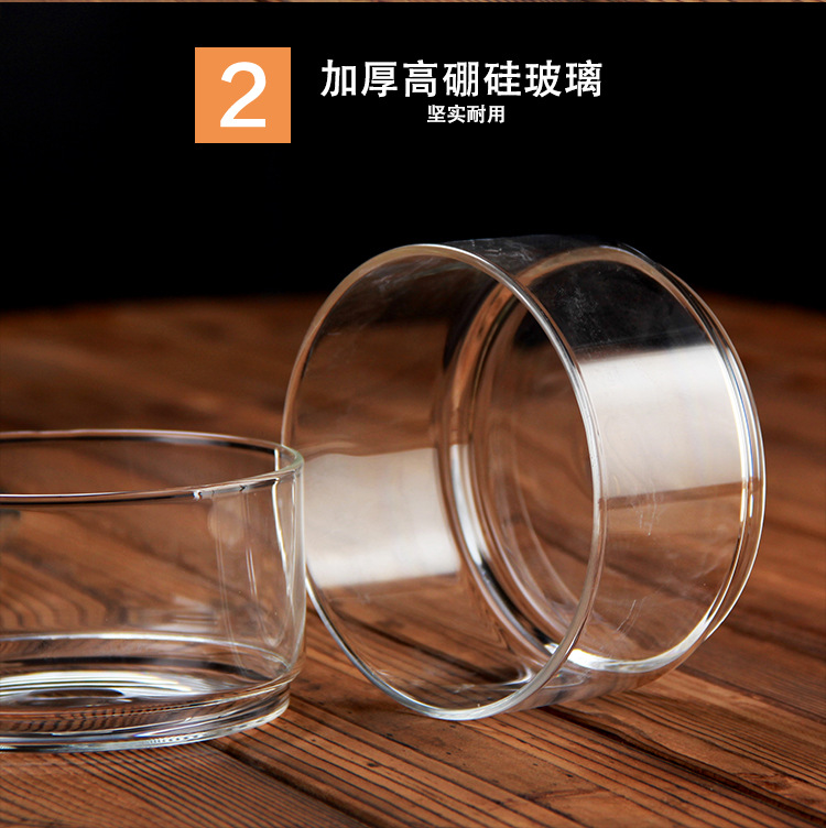 New glass bowl, fruit and vegetable salad bowl, home snack storage jar, multi-layer sealed storage jar, salad bowl pic 6