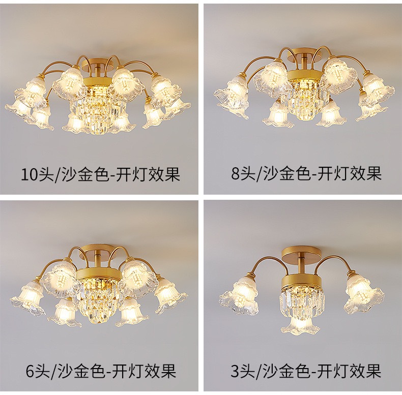 新款欧式客厅吊灯轻奢水晶灯美式大厅客厅灯家用简约餐厅卧室灯具详情15