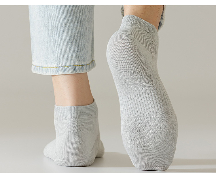 袜子地摊一件代发袜子男春夏季低帮船袜 男士透气防滑隐形袜子 短袜纯色棉袜一件代发详情22