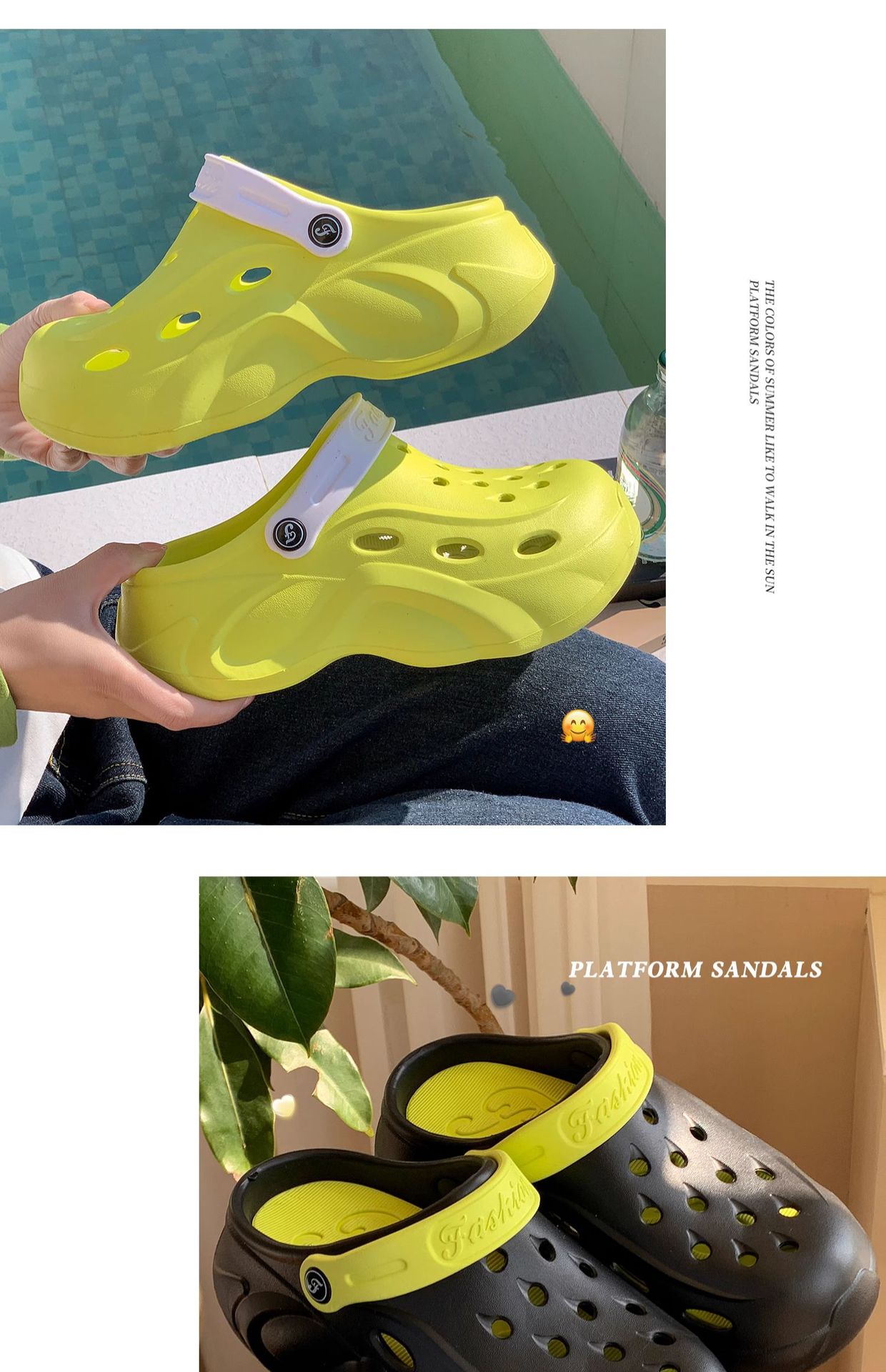 洞洞鞋女士夏季外穿ins潮流可爱凉鞋2024新款厚底防滑踩屎感拖鞋详情14