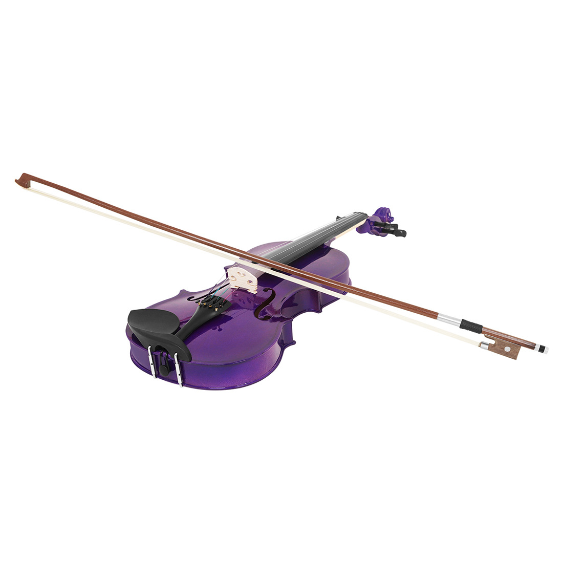 Cross-border popularization of violins, solid wood violins for children, beginners, grading practice. Colored violins can be customized pic 10