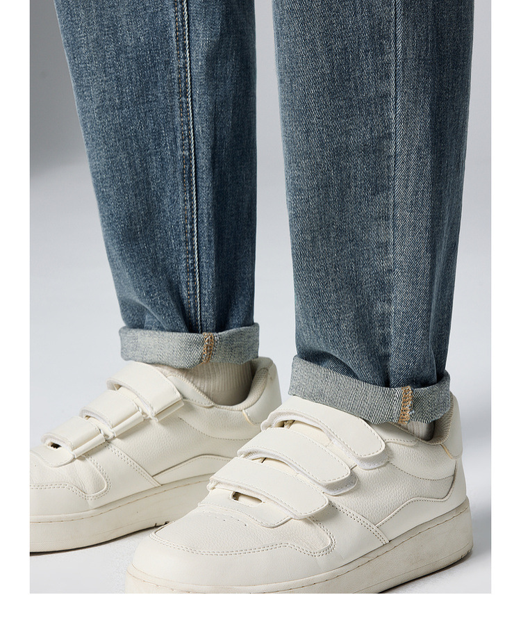 Mermack 13-ampere cotton blended washed jeans for men 2024 autumn new mid-waisted tapered long pants 97246 pic 17