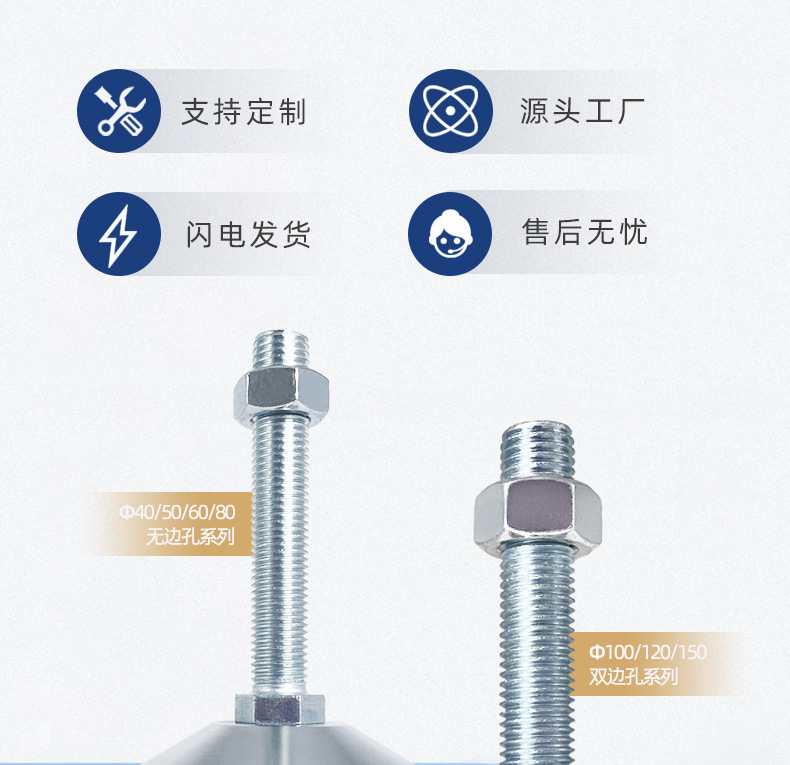 Heavy-duty foot cup fixing anchor bolts m16, adjustable feet m20, adjustable m12 anti-slip, shock-absorbing and shock-absorbing support feet pic 4