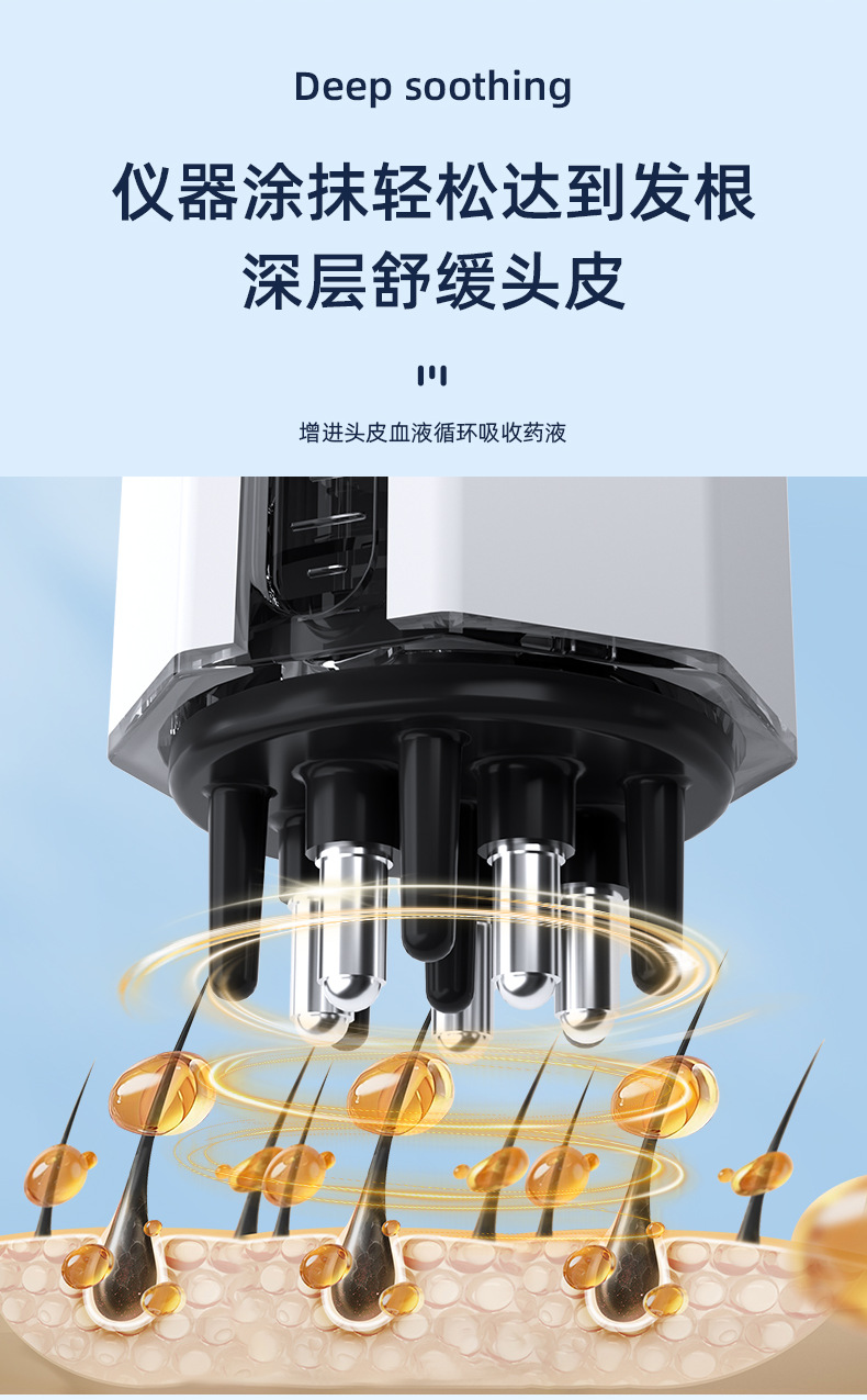 源头厂家头皮上药梳上药器精油按摩头部导液梳滚珠头发米诺上药器专供外贸专供外贸详情16