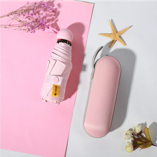 50% off capsule umbrella, sun protection umbrella, black rubber sun umbrella, gift advertisement umbrella, printed LOGO, 60% off umbrella pic 13