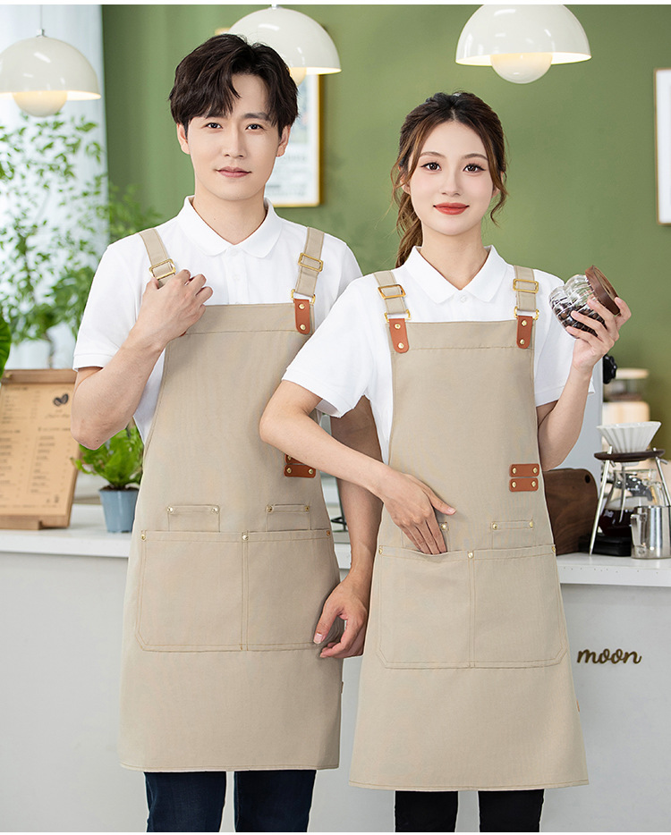 高档围裙印字logo咖啡奶茶餐厅礼品防油污工厂采购批发礼品工作服详情18