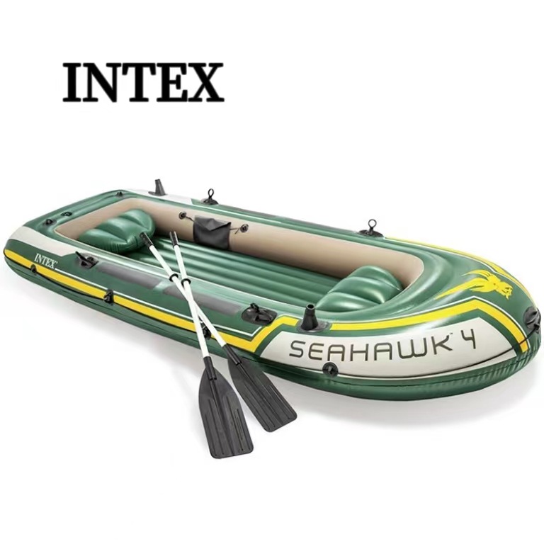 INTEX 充气船橡皮艇钓鱼船充气艇三人皮划艇海鹰船户外水上冲锋舟68380详情1