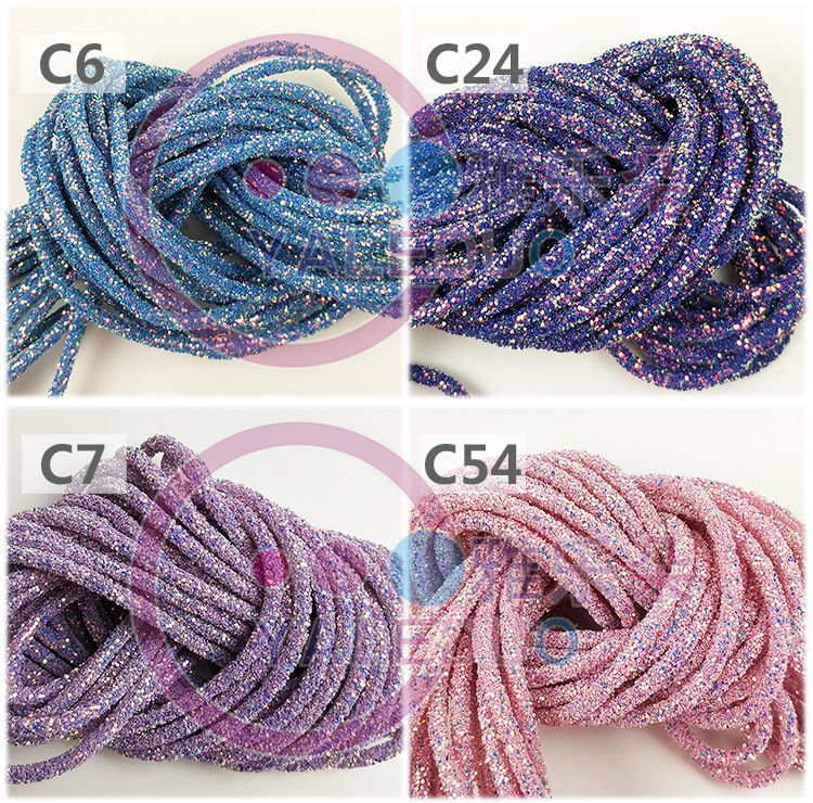Golden Light 6MM Sequined rope 13-color rainbow slippers hose diy hair accessory materials Hat clothing pendant accessories pic 10