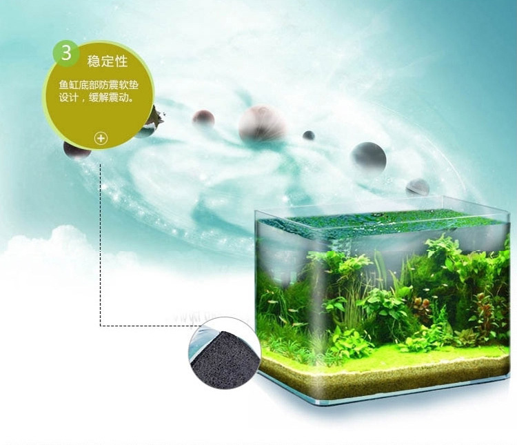 生态鱼缸水族箱 中小型透明玻璃套缸 方形迷你热弯金鱼缸厂家批发详情12