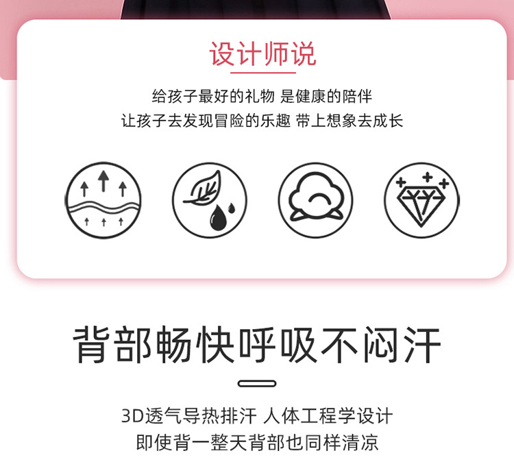 New color-matched cartoon backpack for middle and large classes of primary school students, as well as backpacks for boys and girls in preschool classes pic 5