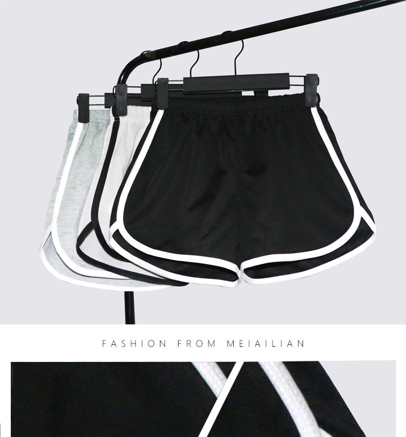 新款运动短裤跨境外贸热裤韩版夏季薄款居家休闲a字宽松瑜伽短裤详情10