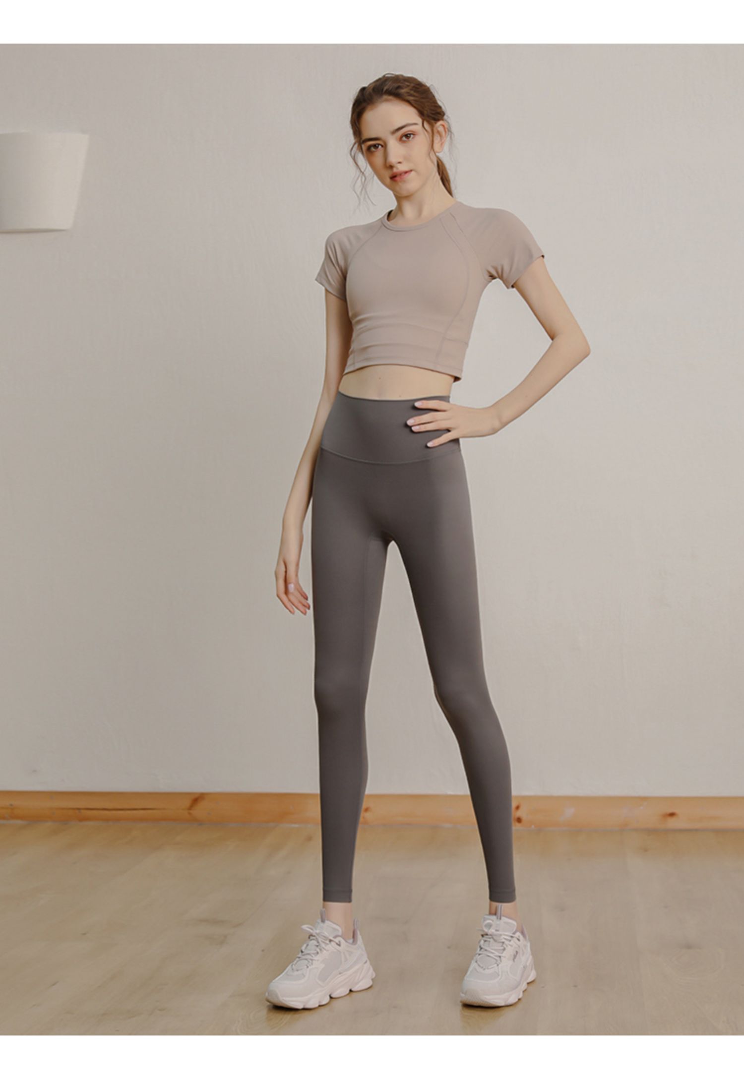 2024新款运动女短袖T恤速干透气健身服跑步紧身瑜伽服夏季健身衣详情13