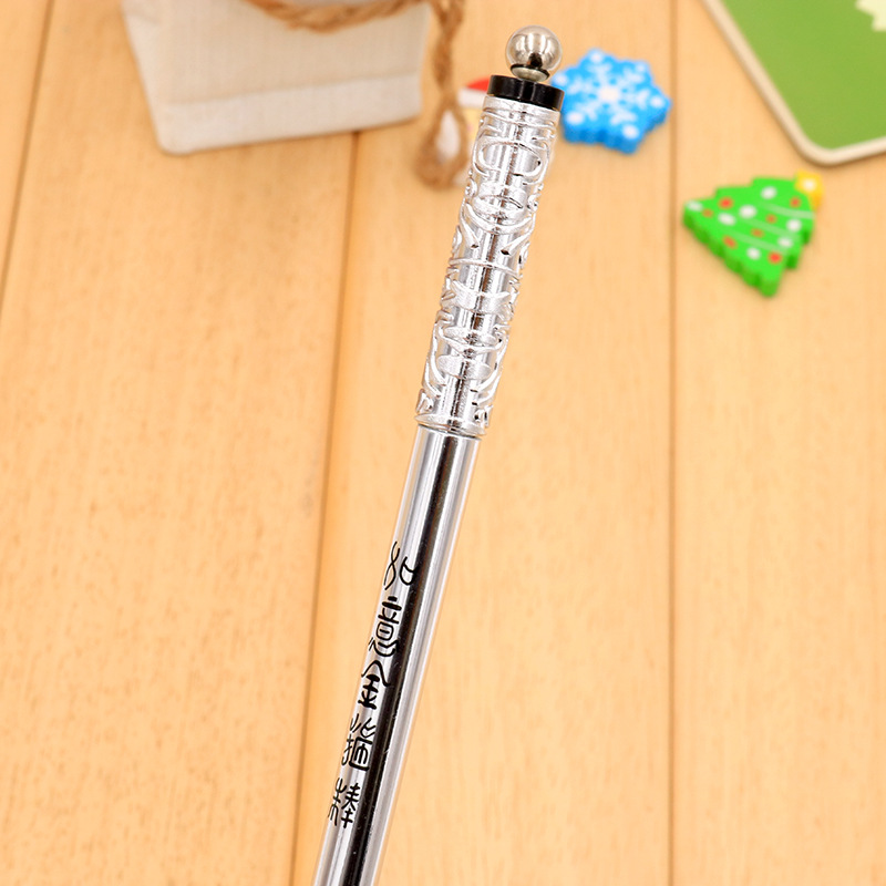 Retractable golden hoop rod magnetic pressure-reducing gel pen with 12 steel balls, black 0.38 magnetic pressure-reducing gel pen wholesale pic 11