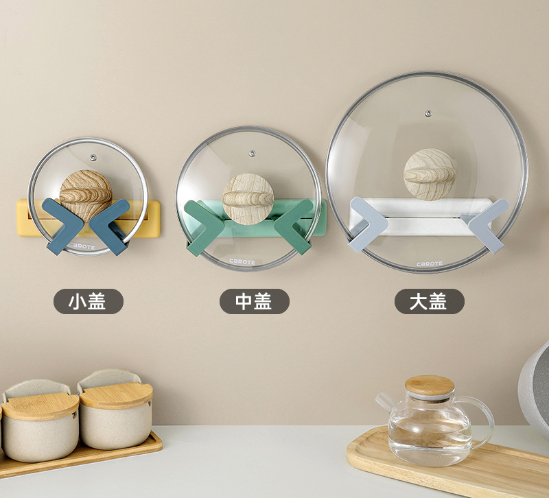 Wall-mounted kitchen storage rack without drilling holes, adjustable cutting board and chopping board storage rack pic 4