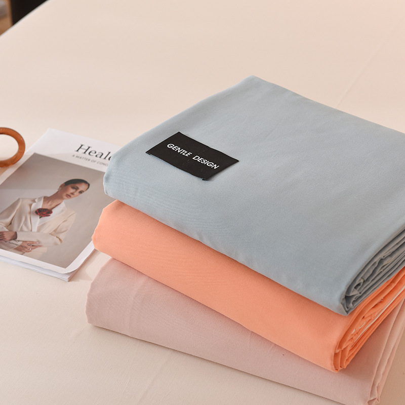 批发100纯棉磨毛四件套纯色A类母婴级无荧光超柔全棉被套床单子详情13