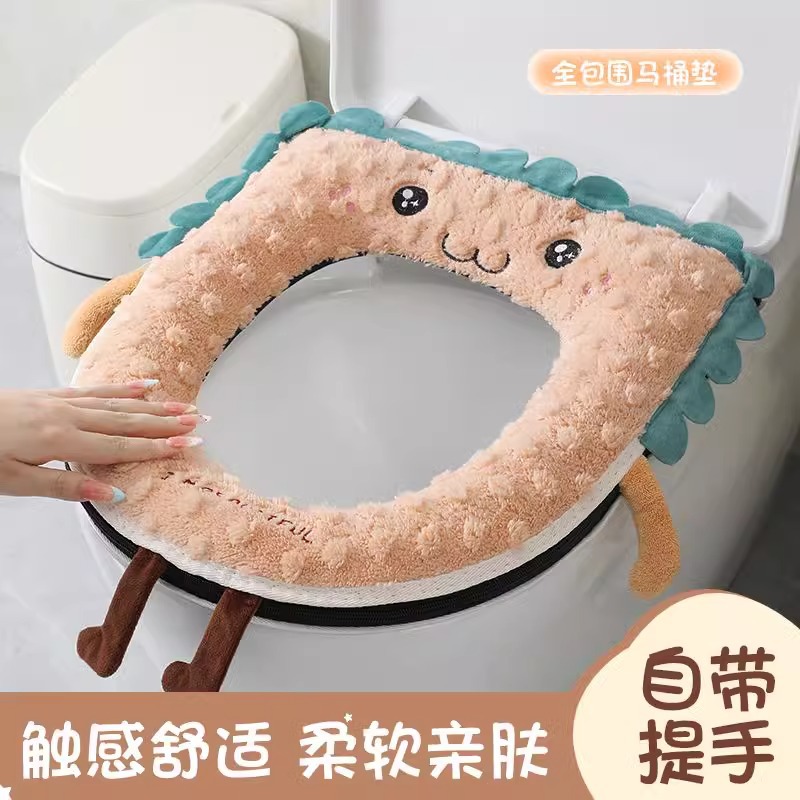 卡通马桶垫四季通用防水EVA耐脏坐便垫免洗可擦粘贴式马桶垫批发详情3