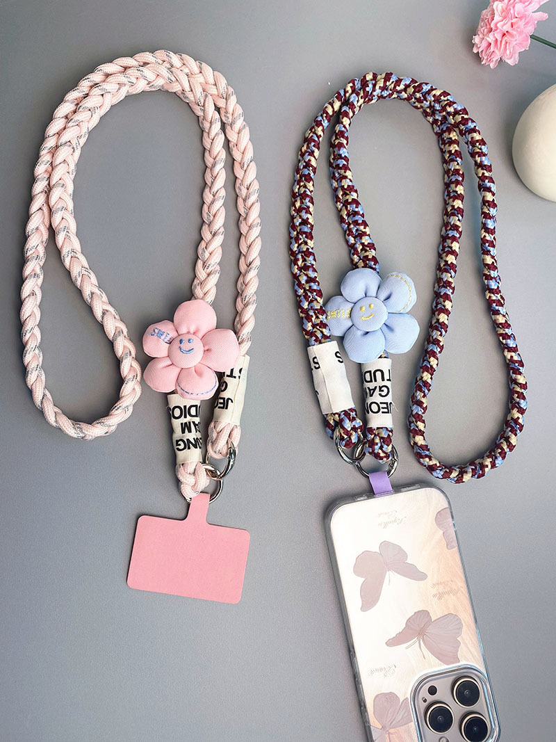 斜挎款太阳花三股马尾辫手机挂绳ins背绳时尚小清新户外登山结实详情5