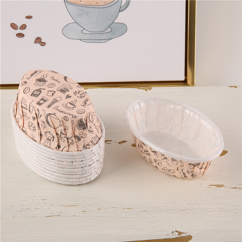 椭圆形蛋糕纸杯蛋糕杯花边杯新款印花耐高温马芬杯50个/条详情6