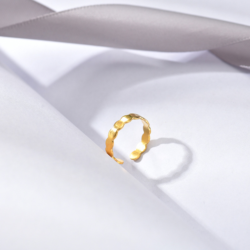 Southeast Asian cross-border ring set: Golden creative hollowed-out, elegant and versatile ring, personalized couple ring combination pic 12