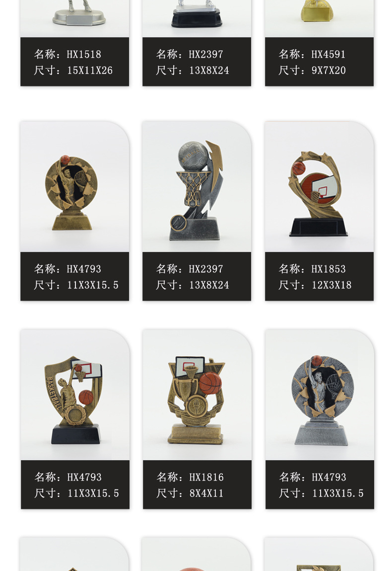 Wanyuanxin basketball game items Resin handicrafts and ornaments cross-border direct supply manufacturer supports customization and Logo printing pic 9