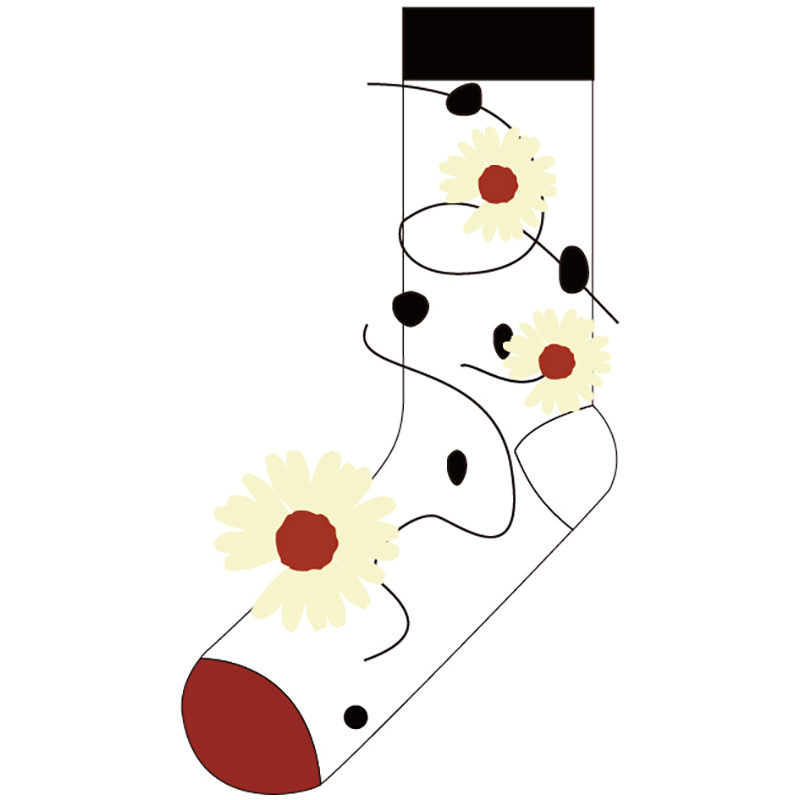 23年新款 春夏流行棋盘格精梳棉中筒女袜潮袜详情14
