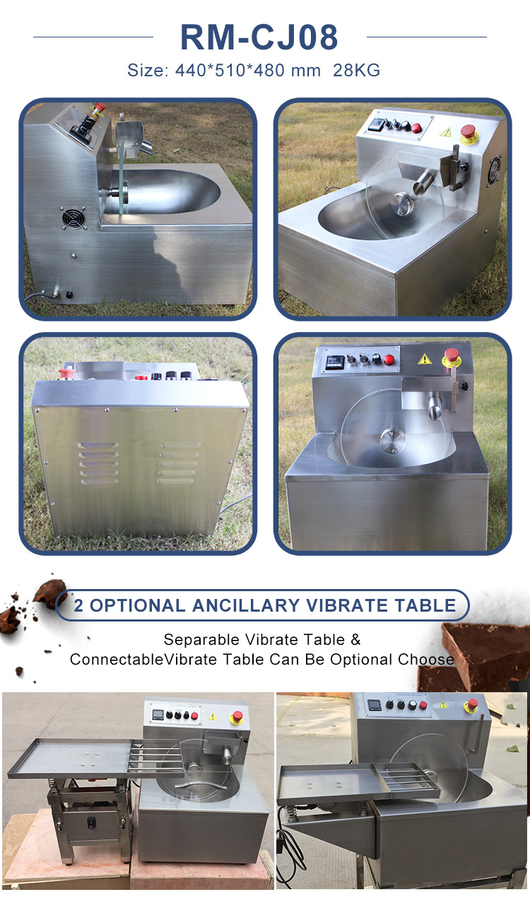 Vibration-driven manual chocolate melting machine, chocolate pouring machine, chocolate temperature control machine pic 3