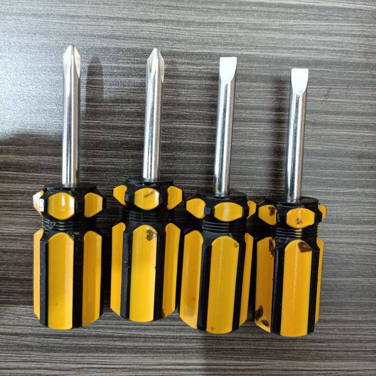 Yellow small radish head screwdriver, flat-head screwdriver, yellow handle screwdriver, screwdriver, hardware repair tools pic 7