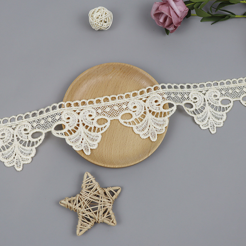 The original manufacturer supplies water-soluble lace sofa cushion cover accessories with a width of 7CM, featuring Yuebuyou embroidery lace pic 9