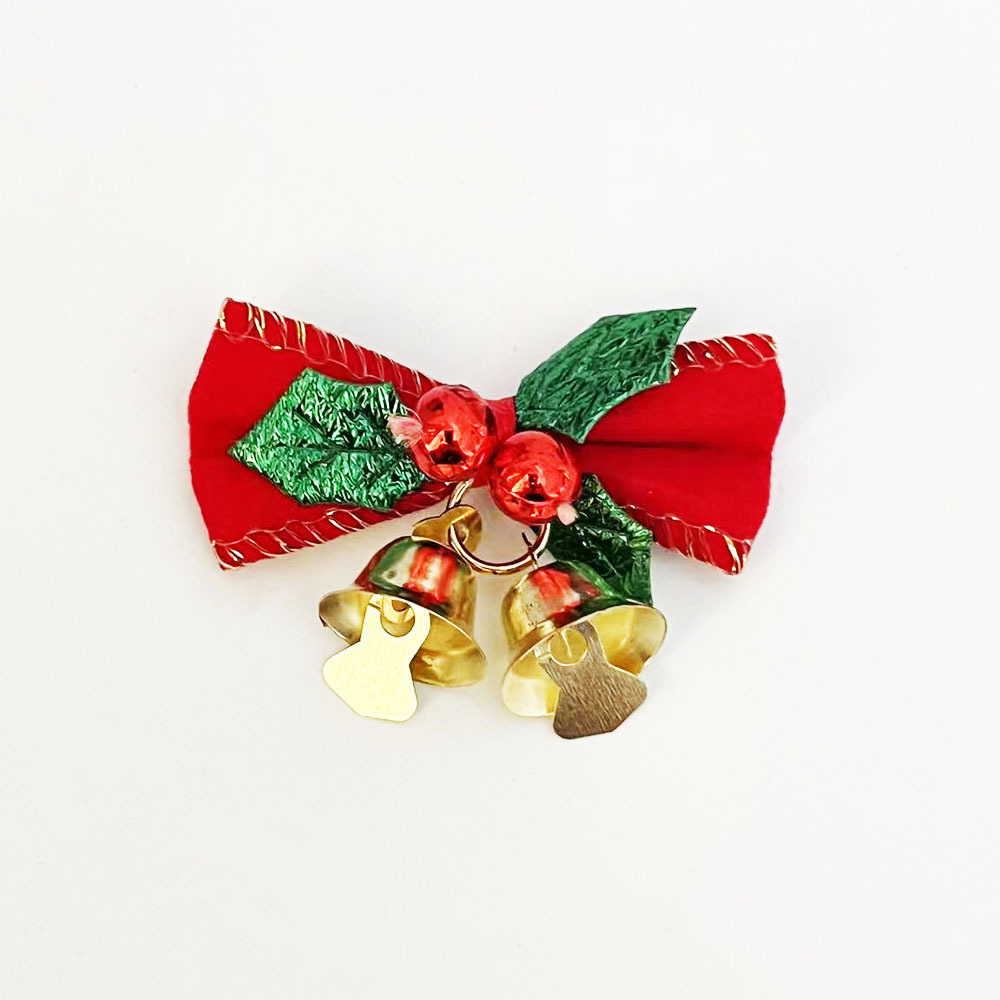 铃铛蝴蝶结圣诞装饰品圣诞树节日装扮圣诞节服装配饰花环diy挂件详情10