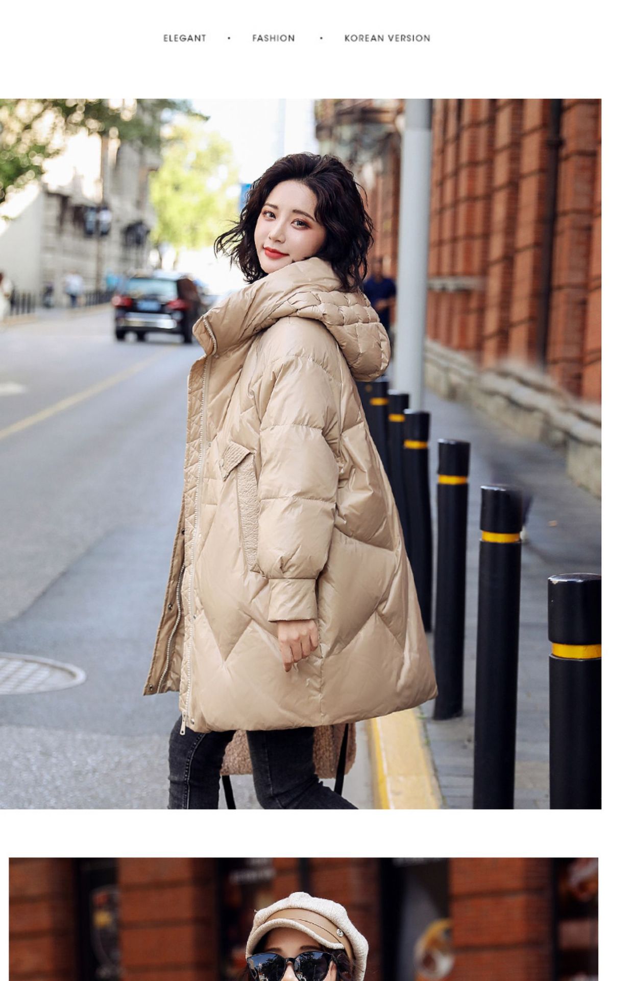 白鸭绒羽绒服女中长款20秋冬新款韩版宽松小个子冬季加厚外套详情18