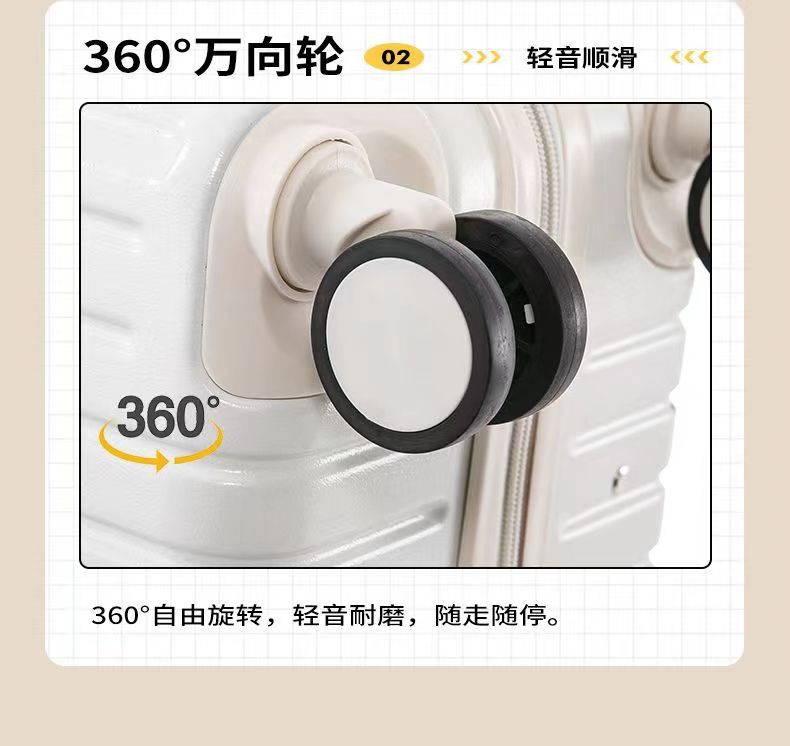 New luggage, swivel wheel handle suitcase, leather case, fashionable travel case for boys and girls, large-capacity password case pic 9
