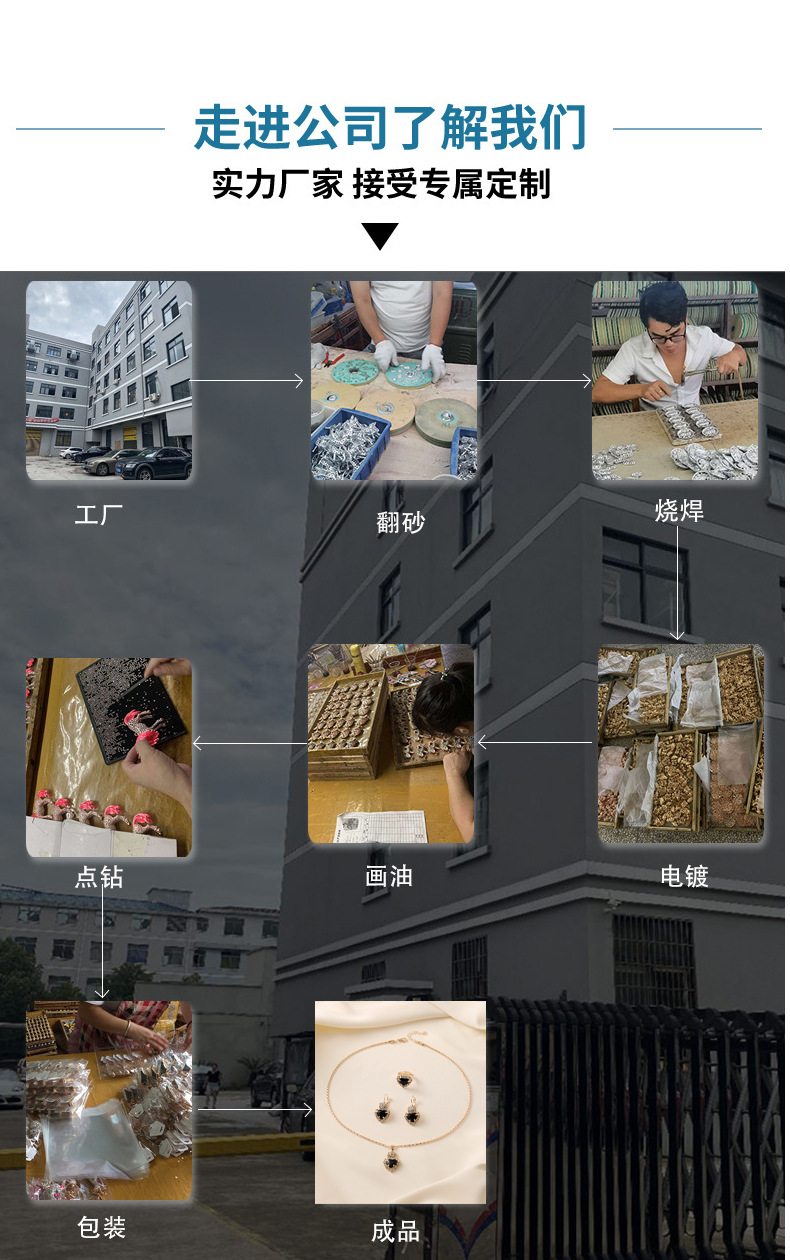 欧美ins爱心首饰套装跨境时尚镶钻LOVE字母桃心项链耳环戒指3件套详情14