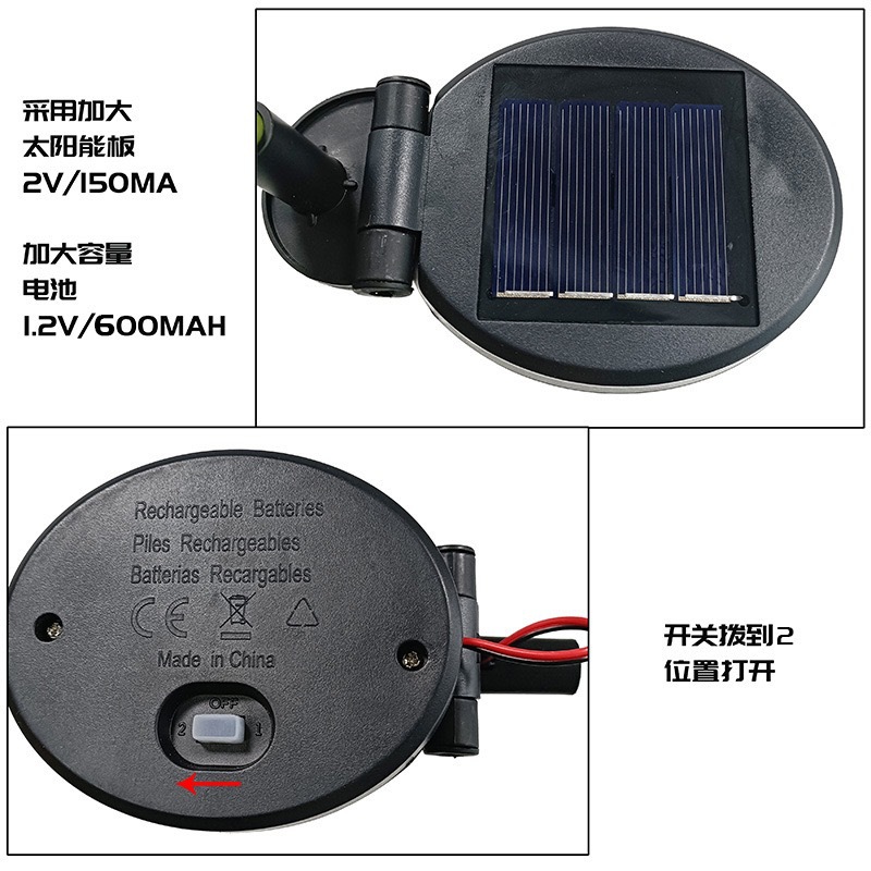 Solar-powered gardenia flower simulation lanterns, LED courtyard garden decoration, lawn lantern grass, outdoor waterproof atmosphere lights pic 5