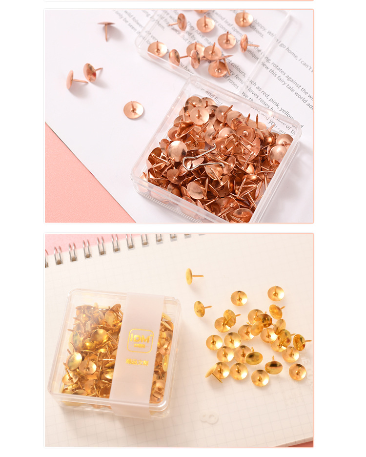 Lidemei InS-style rose gold electroplated pin Long tail clip paper Clip multi-functional creative office set pic 24