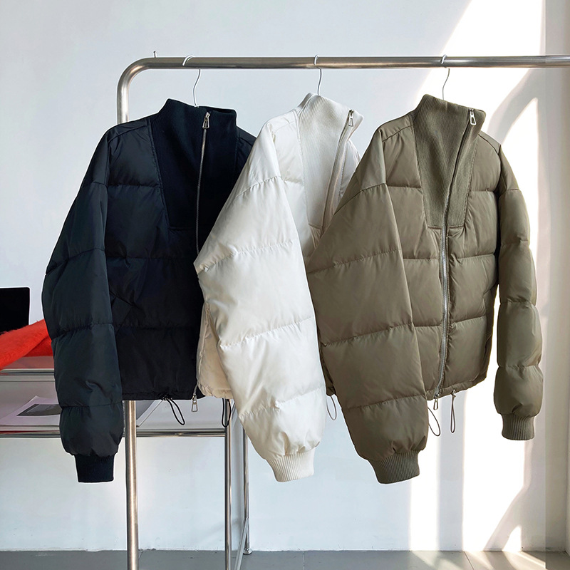 Luxi 2022 New Design sense stand-up collar short Down jacket for petite women 90, white duck down jacket Y33 pic 69