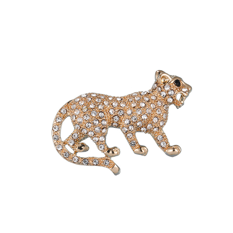 欧美时尚复古老虎胸针生肖虎年纪念镶钻合金别针男女通用装饰胸花详情28