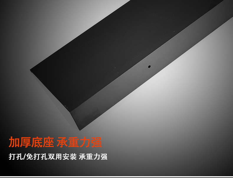 Black bathroom rectangular storage rack, mirror front stand, space aluminum matte bathroom storage rack, 30/40/50/60cm pic 19