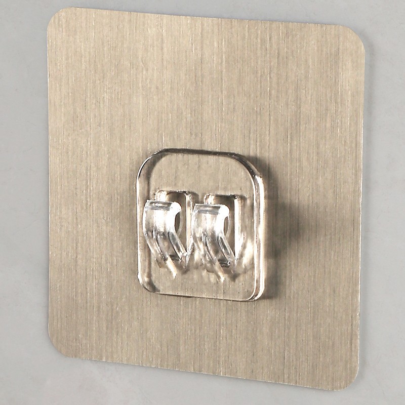 抽纸洗脸巾挂钩双勾强力免打孔粘钩抽纸衣服卫生间透明挂钩批发详情5