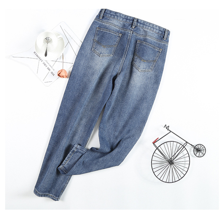 2020 Spring Collection S87# Real photos of the new straight-leg jeans, trendy Korean student high-waisted loose dad pants for women pic 32