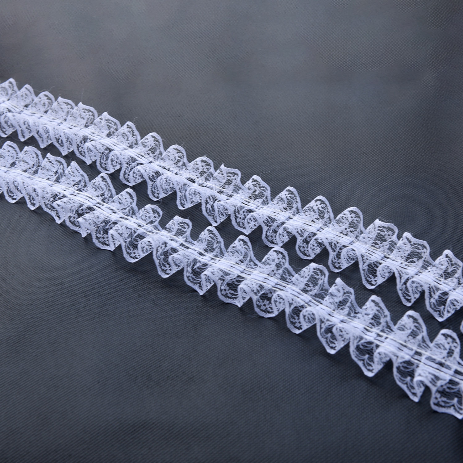 4cm雪纱带褶皱花边 手工diy服装辅料 蕾丝丝带抽皱裙摆窗帘配件详情8
