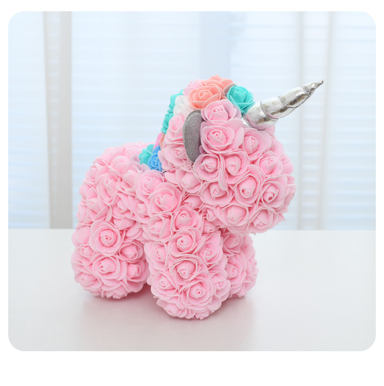 圣诞情人节礼物玫瑰熊迷你玫瑰花独角兽小号创意生日礼物女友闺蜜详情14