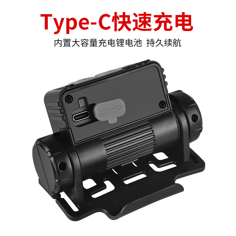 新款XPE+COB头戴式强光手电内置电池磁吸头灯多功能充电式远射灯详情4