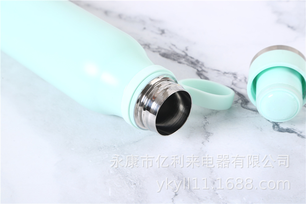 Portable cola bottle, sports frosted gradient color water cup, thermos cup, home stainless steel outdoor water bottle, shoulder strap, portable screwdriver pic 22