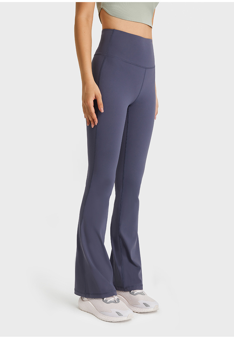 New versatile flared pants for outerwear, fashionable, slimming, elastic high-waisted, hip-lifting, nude yoga pants for women DL204 pic 26