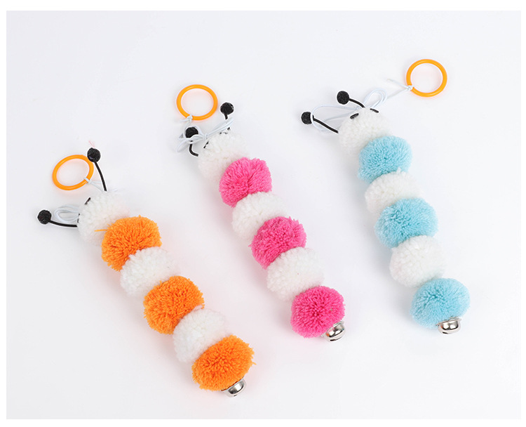 Productos para mascotas productos para mascotas juguetes para gatos cuerda elástica oruga juguete para gatos anillo de colgante oruga de peluche gato desde juguetes de hola pic 10