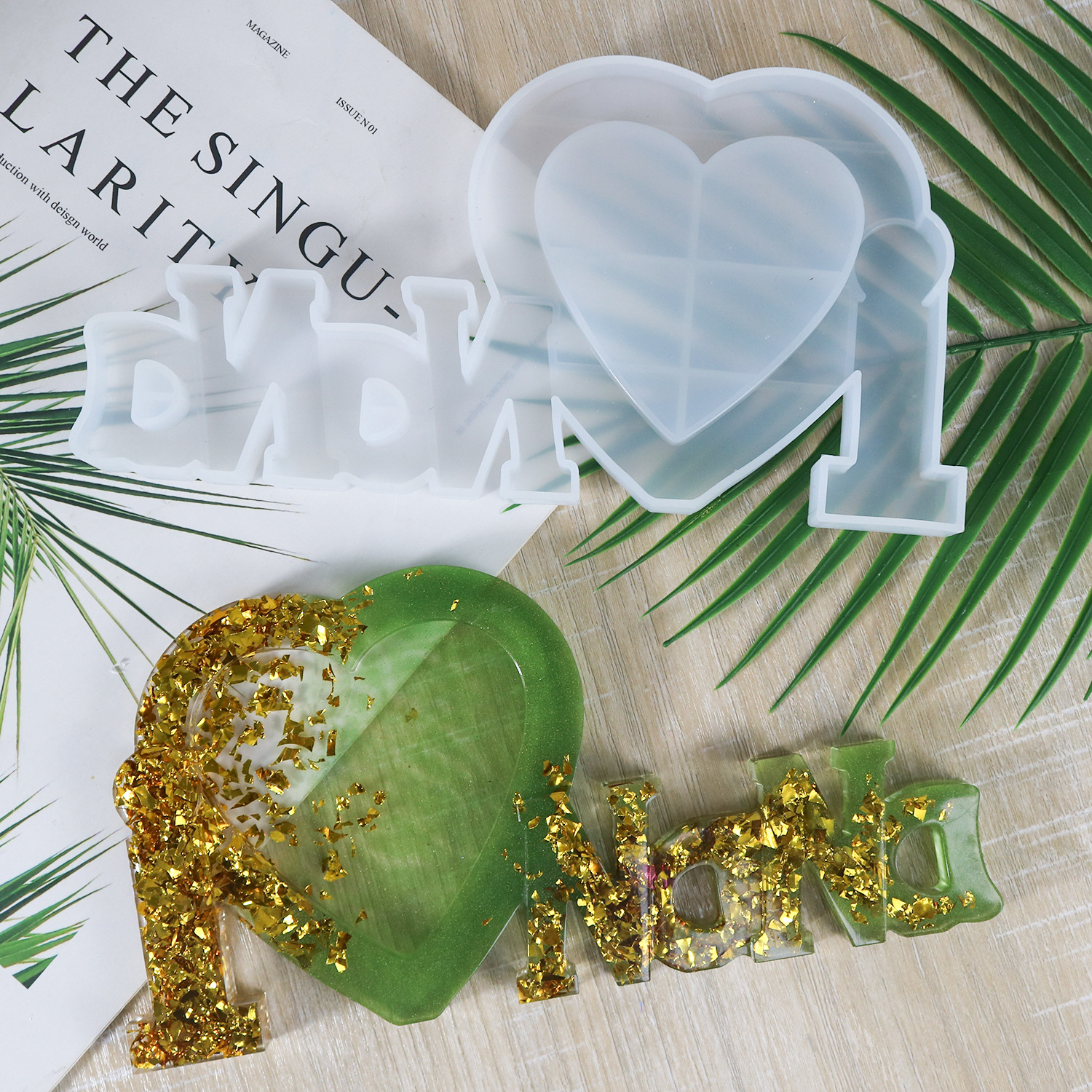 diy滴胶模具家庭成员family立体相框硅胶模具跨境专供详情9