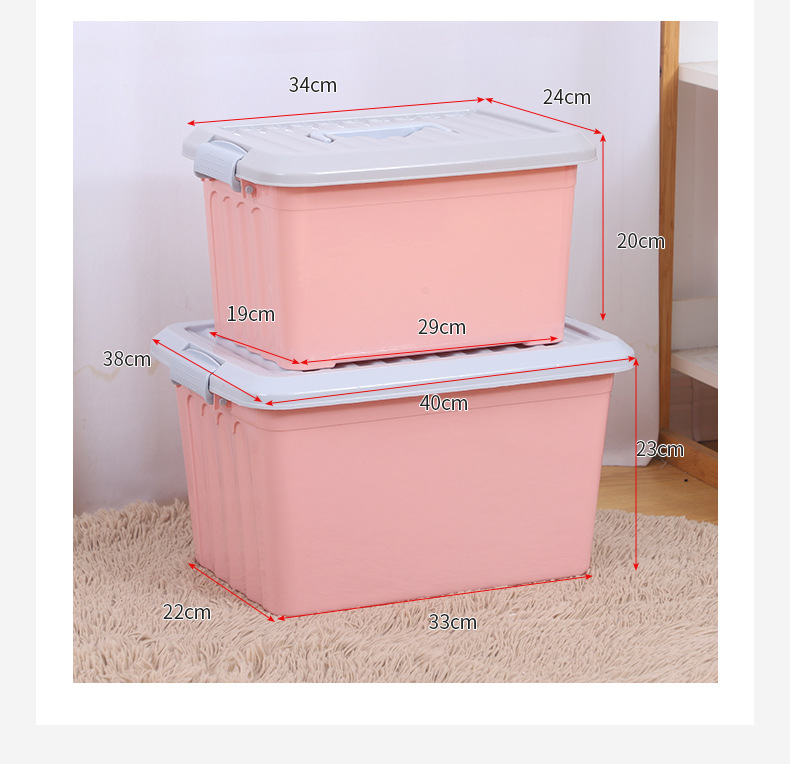 Factory wholesale plastic storage boxes, home storage boxes, storage boxes, hand-held thickened organizing boxes, and can be printed with logos pic 5