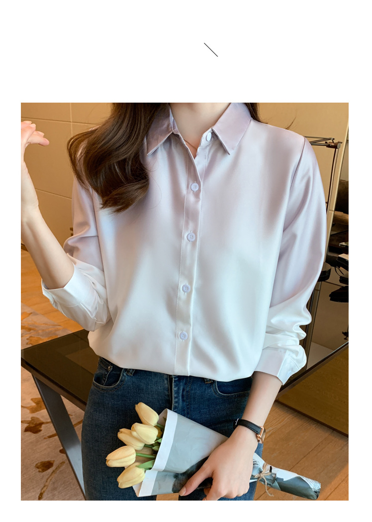 2024秋新款设计感渐变衬衣个性长袖气质百搭宽松显瘦时尚女式衬衫详情11